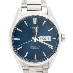 Tag Heuer Blue Stainless Steel Carrera Caliber 5 WAR201E.BA0723 Men's Wristwatch 41 Mm For Men 10 Tag Heuer Blue Stainless Steel Carrera Caliber 5 WAR201E.BA0723 Men's Wristwatch 41 Mm For Men -Tag Heuer Sales Shop luxury men tag heuer new watches p277652 006