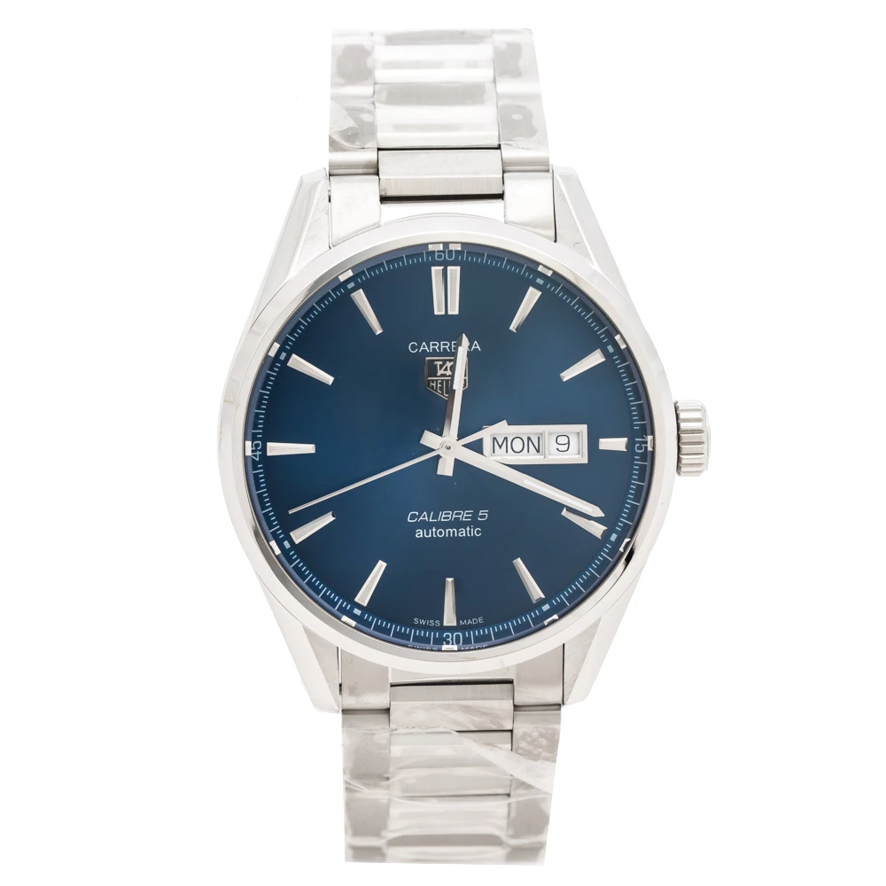 Tag Heuer Blue Stainless Steel Carrera Caliber 5 WAR201E.BA0723 Men's Wristwatch 41 Mm For Men 1 Tag Heuer Blue Stainless Steel Carrera Caliber 5 WAR201E.BA0723 Men's Wristwatch 41 Mm For Men