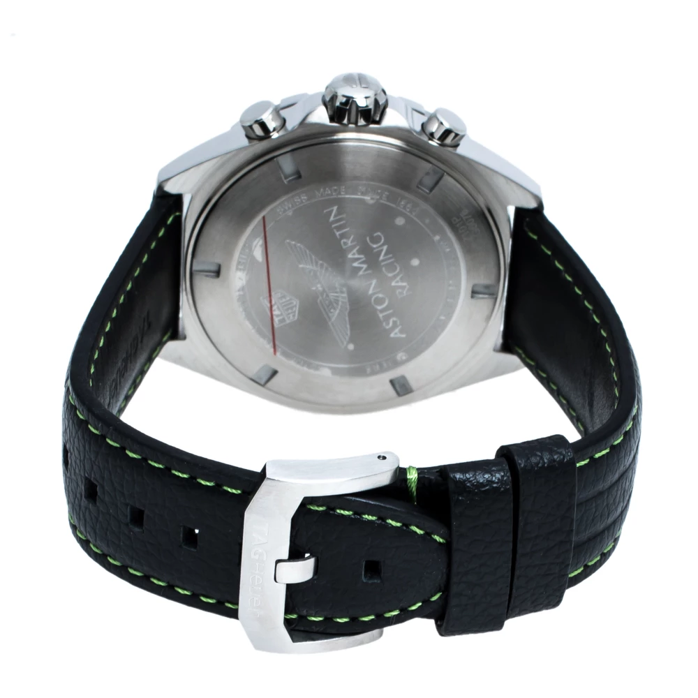 Tag Heuer Black Stainless Steel Formula 1 Aston Martin Chronograph Men's Wristwatch 43 Mm For Men 5 Tag Heuer Black Stainless Steel Formula 1 Aston Martin Chronograph Men's Wristwatch 43 Mm For Men - Image 5