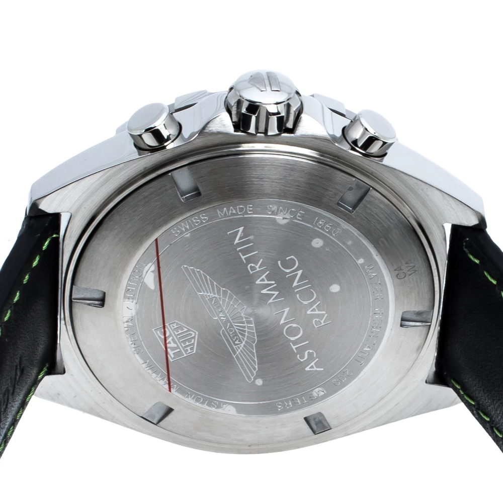 Tag Heuer Black Stainless Steel Formula 1 Aston Martin Chronograph Men's Wristwatch 43 Mm For Men 4 Tag Heuer Black Stainless Steel Formula 1 Aston Martin Chronograph Men's Wristwatch 43 Mm For Men - Image 4