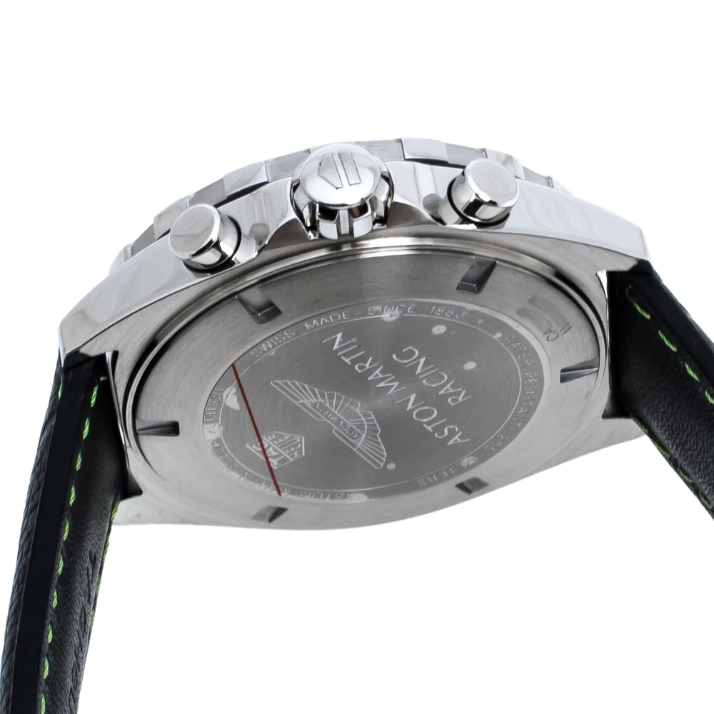 Tag Heuer Black Stainless Steel Formula 1 Aston Martin Chronograph Men's Wristwatch 43 Mm For Men 6 Tag Heuer Black Stainless Steel Formula 1 Aston Martin Chronograph Men's Wristwatch 43 Mm For Men - Image 6