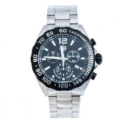 Tag Heuer Black Stainless Steel Formula 1 CAZ1010.BA0842 Chronograph Men's Wristwatch 43 Mm For Men