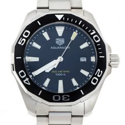 Tag Heuer Black Stainless Steel Aquaracer WAY101A.BA0746 Men's Wriswatch 43 Mm For Men -Tag Heuer Sales Shop luxury men tag heuer new watches p307900 001