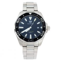 Tag Heuer Black Stainless Steel Aquaracer WAY101A.BA0746 Men's Wriswatch 43 Mm For Men