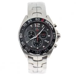 Tag Heuer Black Stainless Steel Formula 1 Senna CAZ1015.BA0883 Men's Wristwatch 43 Mm For Men
