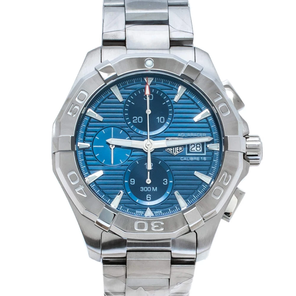 TAG Heuer Blue Stainless Steel Aquaracer CAY211B.BA0927 Men's Wristwatch 43 Mm For Men 3 TAG Heuer Blue Stainless Steel Aquaracer CAY211B.BA0927 Men's Wristwatch 43 Mm For Men - Image 3