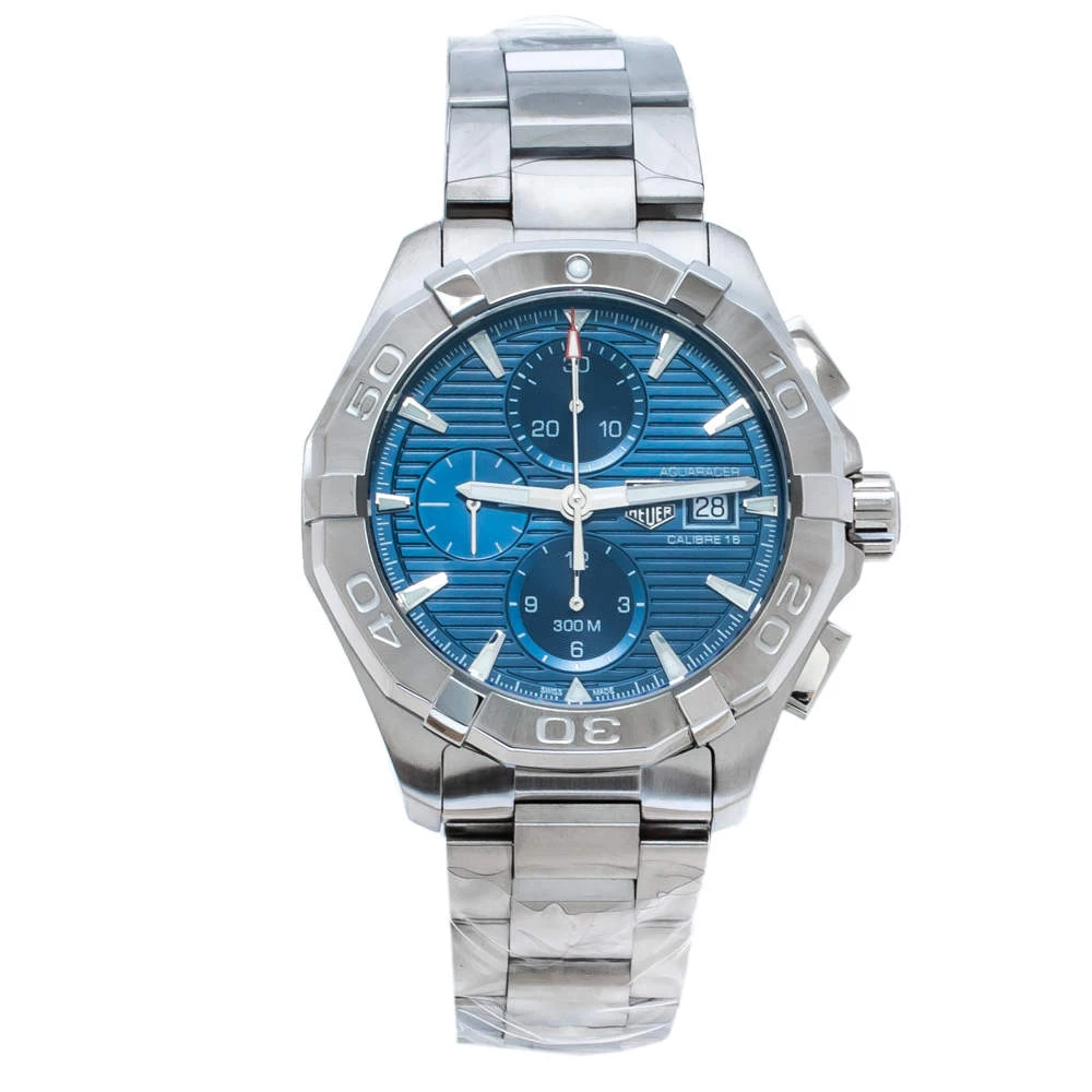 TAG Heuer Blue Stainless Steel Aquaracer CAY211B.BA0927 Men's Wristwatch 43 Mm For Men 1 TAG Heuer Blue Stainless Steel Aquaracer CAY211B.BA0927 Men's Wristwatch 43 Mm For Men