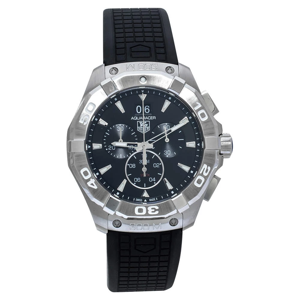 TAG Heuer Black Stainless Steel Aquaracer CAY1110.FT6041 Men's Wristwatch 43 Mm For Men 1 TAG Heuer Black Stainless Steel Aquaracer CAY1110.FT6041 Men's Wristwatch 43 Mm For Men