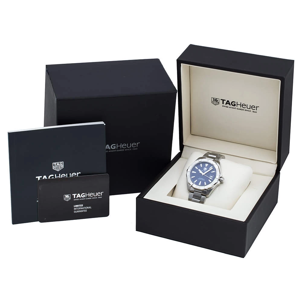 Tag Heuer Blue Stainless Steel Aquaracer WAY2112.BA0928 Men's Wristwatch 41 Mm For Men 8 Tag Heuer Blue Stainless Steel Aquaracer WAY2112.BA0928 Men's Wristwatch 41 Mm For Men - Image 8