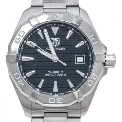 TAG Heuer Black Stainless Steel Aquaracer WAY2110.BA0928 Men's Wristwatch 41 Mm For Men 10 TAG Heuer Black Stainless Steel Aquaracer WAY2110.BA0928 Men's Wristwatch 41 Mm For Men -Tag Heuer Sales Shop luxury men tag heuer new watches p314381 005