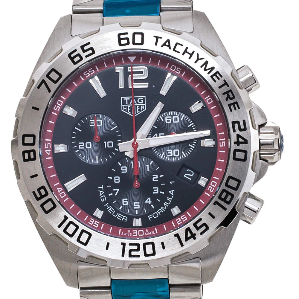 Tag Heuer Black Stainless Steel Formula 1 CAZ101Y.BA0842 Men's Wristwatch 43 Mm For Men 3 Tag Heuer Black Stainless Steel Formula 1 CAZ101Y.BA0842 Men's Wristwatch 43 Mm For Men - Image 3