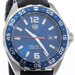 Tag Heuer Blue Stainless Steel Rubber Formula 1 WAZ1010 Quartz Men's Wristwatch 43MM For Men -Tag Heuer Sales Shop luxury men tag heuer new watches p373472 1609158689 009