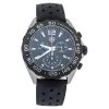 Tag Heuer Black Stainless Steel Rubber Formula 1 CAZ1010 Quartz Men's Wristwatch 43MM For Men