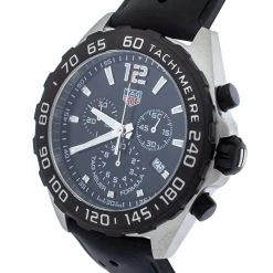 Tag Heuer Black Stainless Steel Rubber Formula 1 CAZ1010 Quartz Men's Wristwatch 43MM For Men -Tag Heuer Sales Shop luxury men tag heuer new watches p373476 007