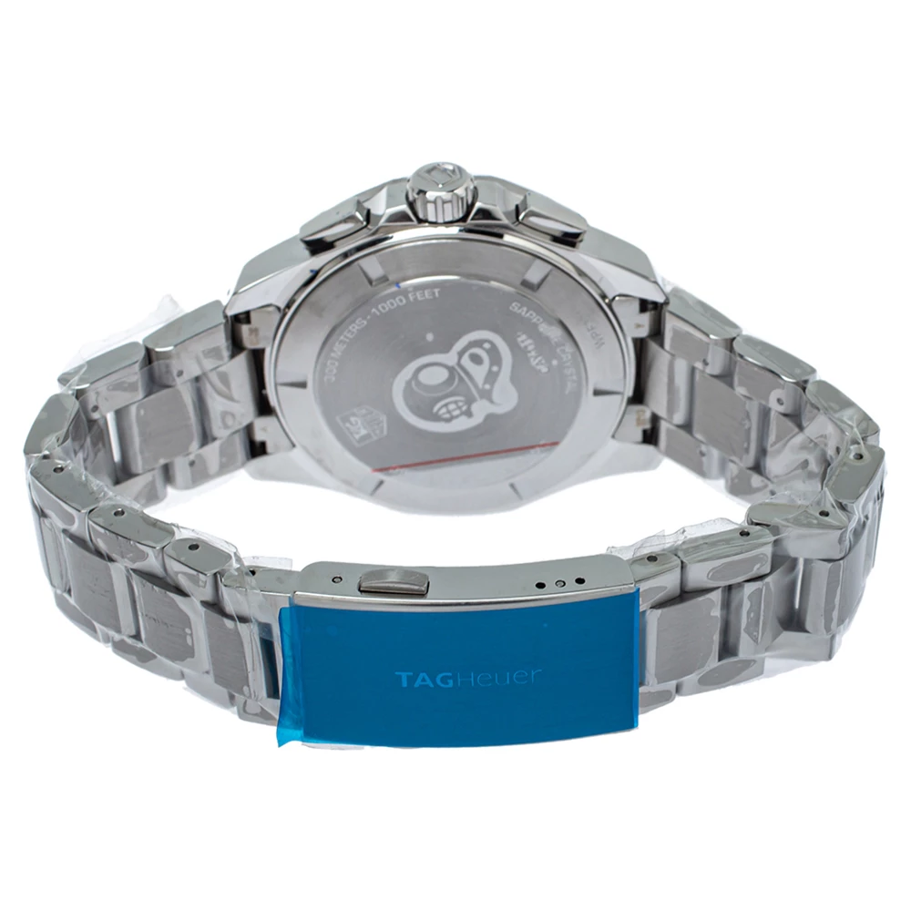 Tag Heuer White Stainless Steel Aquaracer CAY1111 Quartz Men's Wristwatch 43MM For Men 5 Tag Heuer White Stainless Steel Aquaracer CAY1111 Quartz Men's Wristwatch 43MM For Men - Image 5