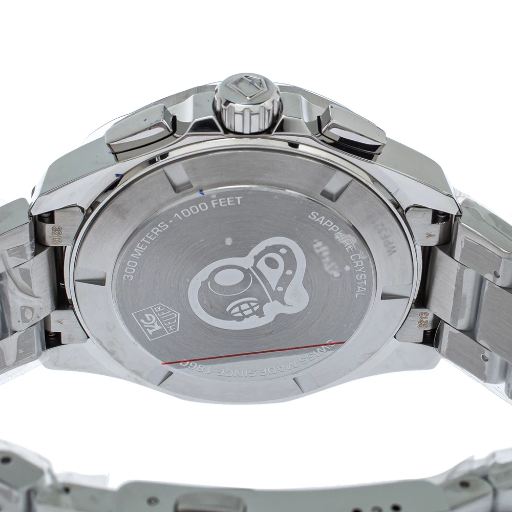 Tag Heuer White Stainless Steel Aquaracer CAY1111 Quartz Men's Wristwatch 43MM For Men 4 Tag Heuer White Stainless Steel Aquaracer CAY1111 Quartz Men's Wristwatch 43MM For Men - Image 4