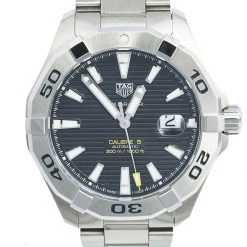 Tag Heuer Blue Stainless Steel Aquaracer WAY2012 Men's Wristwatch 43 Mm For Men -Tag Heuer Sales Shop luxury men tag heuer new watches p556354 008