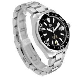Tag Heuer Black Stainless Steel Aquaracer Calibre 5 WAY201A Men's Wristwatch 43 MM For Men 16 Tag Heuer Black Stainless Steel Aquaracer Calibre 5 WAY201A Men's Wristwatch 43 MM For Men -Tag Heuer Sales Shop luxury men tag heuer new watches p575717 010