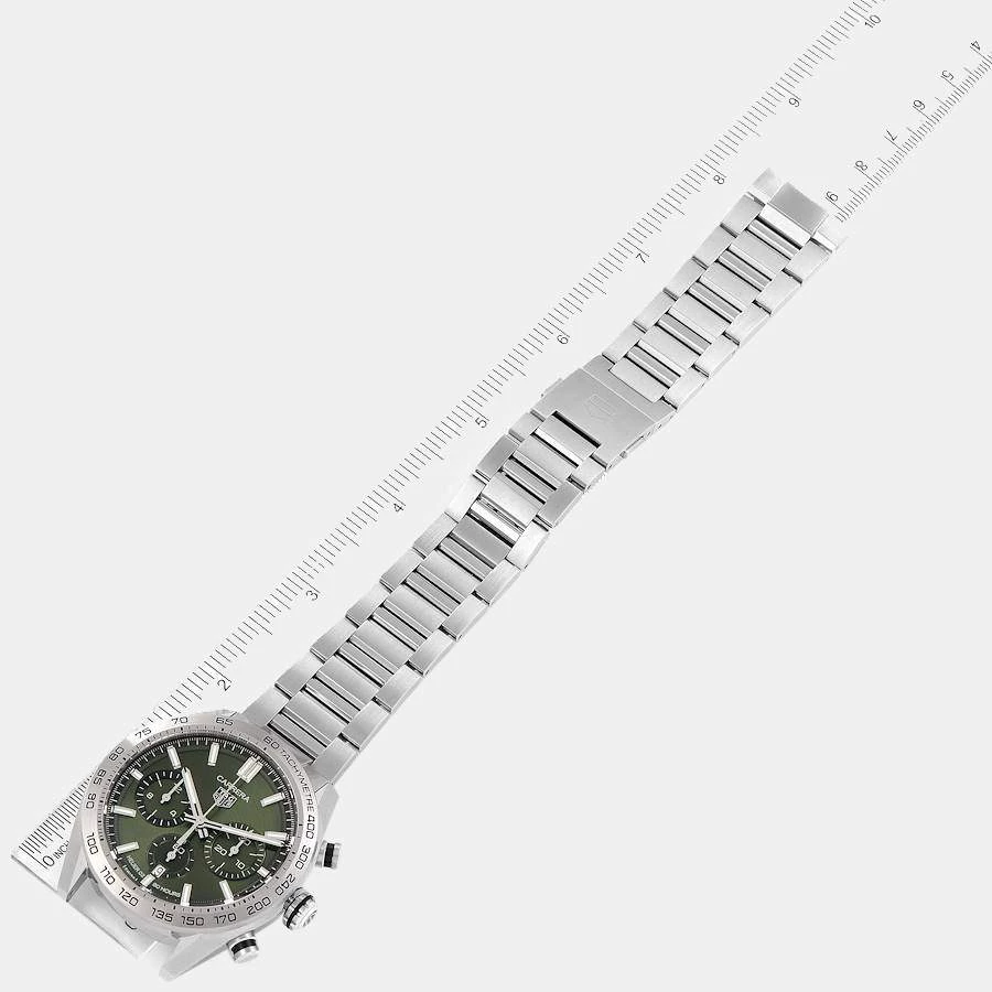Tag Heuer Green Stainless Steel Carrera Chronograph CBN2A10 Men's Wristwatch 44 MM For Men 10 Tag Heuer Green Stainless Steel Carrera Chronograph CBN2A10 Men's Wristwatch 44 MM For Men - Image 10