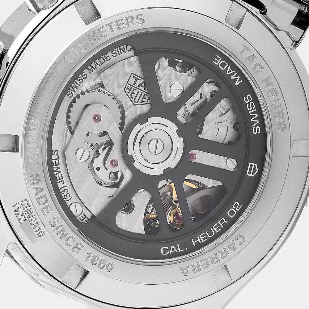Tag Heuer Green Stainless Steel Carrera Chronograph CBN2A10 Men's Wristwatch 44 MM For Men 4 Tag Heuer Green Stainless Steel Carrera Chronograph CBN2A10 Men's Wristwatch 44 MM For Men - Image 4
