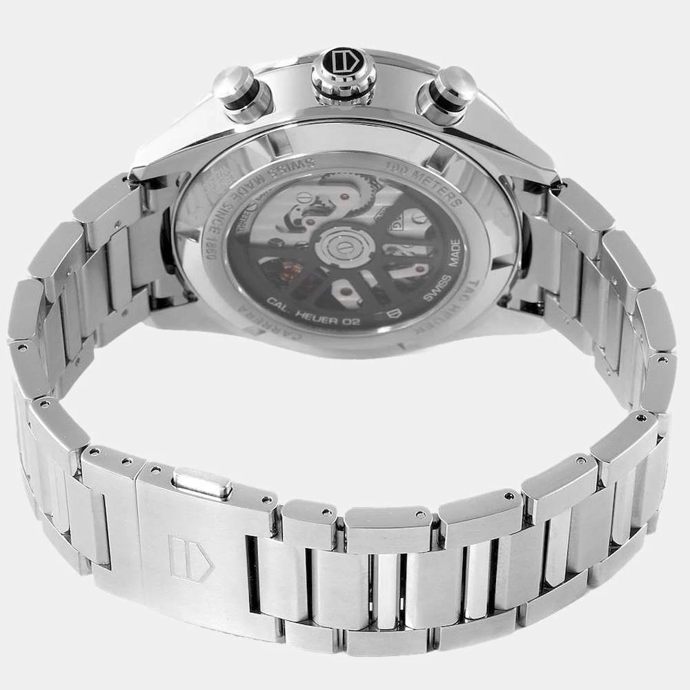 Tag Heuer Green Stainless Steel Carrera Chronograph CBN2A10 Men's Wristwatch 44 MM For Men 5 Tag Heuer Green Stainless Steel Carrera Chronograph CBN2A10 Men's Wristwatch 44 MM For Men - Image 5