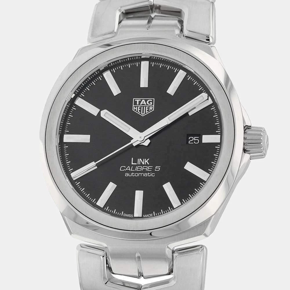 Tag Heuer Black Stainless Steel Link Caliber 5 WBC2110.BA0603 Men's Wristwatch 41 MM For Men 1 Tag Heuer Black Stainless Steel Link Caliber 5 WBC2110.BA0603 Men's Wristwatch 41 MM For Men
