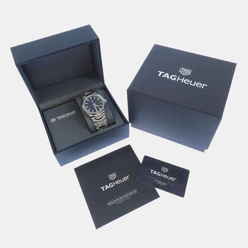 Tag Heuer Black Stainless Steel Link Caliber 5 WBC2110.BA0603 Men's Wristwatch 41 MM For Men 4 Tag Heuer Black Stainless Steel Link Caliber 5 WBC2110.BA0603 Men's Wristwatch 41 MM For Men - Image 4