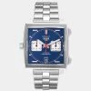 Tag Heuer Blue Stainless Steel Monaco Chronograph CAW211P Men's Wristwatch 39 Mm For Men