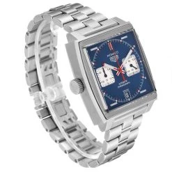 Tag Heuer Blue Stainless Steel Monaco Chronograph CAW211P Men's Wristwatch 39 Mm For Men -Tag Heuer Sales Shop luxury men tag heuer new watches p675858 009