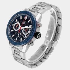Tag Heuer Blue Stainless Steel Carrera CBG2A11 Men's Wristwatch 45 Mm For Men -Tag Heuer Sales Shop luxury men tag heuer new watches p676170 006