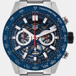 Tag Heuer Blue Stainless Steel Carrera CBG2A11 Men's Wristwatch 45 Mm For Men -Tag Heuer Sales Shop luxury men tag heuer new watches p676170 007