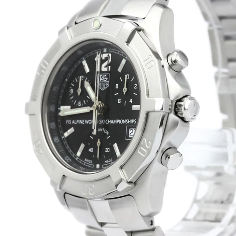 Tag Heuer Black Stainless Steel Exclusive Men's Wristwatch 39MM For Men 2 Tag Heuer Black Stainless Steel Exclusive Men's Wristwatch 39MM For Men - Image 2