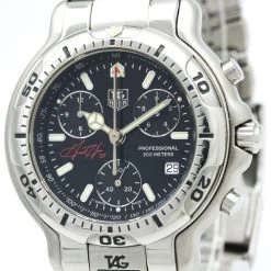 Tag Heuer Black Stainless Steel 6000 Series Grant Hill Men's Wristwatch 40MM For Men -Tag Heuer Sales Shop luxury men tag heuer used watches p138865 003