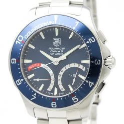 Tag Heuer Navy Blue Stainless Steel Aquaracer Calibre S Regatta Men's Wristwatch 42MM For Men 7 Tag Heuer Navy Blue Stainless Steel Aquaracer Calibre S Regatta Men's Wristwatch 42MM For Men -Tag Heuer Sales Shop luxury men tag heuer used watches p138871 003