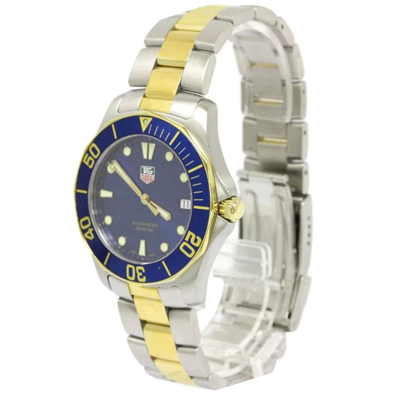 Tag Heuer Blue Gold Plated Stainless Steel Aquaracer Men's Wristwatch 39MM For Men 1 Tag Heuer Blue Gold Plated Stainless Steel Aquaracer Men's Wristwatch 39MM For Men