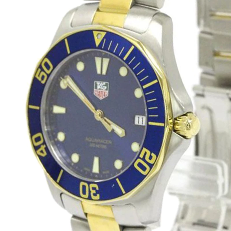 Tag Heuer Blue Gold Plated Stainless Steel Aquaracer Men's Wristwatch 39MM For Men 2 Tag Heuer Blue Gold Plated Stainless Steel Aquaracer Men's Wristwatch 39MM For Men - Image 2