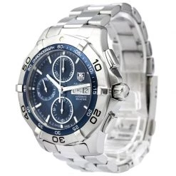 Tag Heuer Blue Stainless Steel Aquaracer Men's Wristwatch 44MM For Men