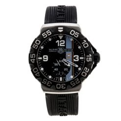 Tag Heuer Black Stainless Steel Formula 1 Grand Date Gulf Edition WAH1013 Men's Wristwatch 44 Mm For Men