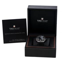 Tag Heuer Black Stainless Steel Formula 1 Grand Date Gulf Edition WAH1013 Men's Wristwatch 44 Mm For Men -Tag Heuer Sales Shop luxury men tag heuer used watches p147142 006