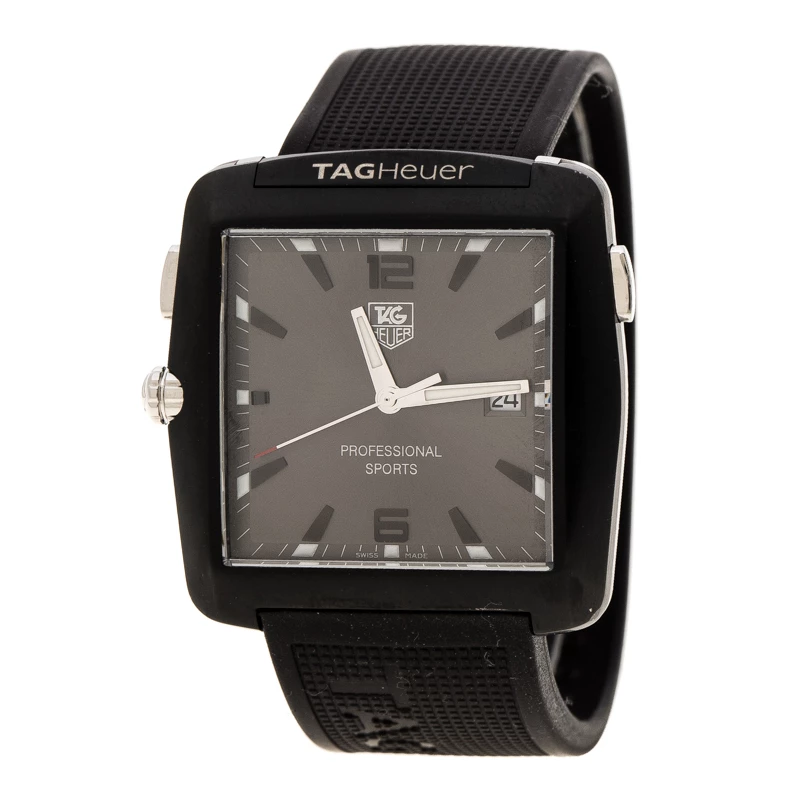 Tag Heuer Grey Stainless Steel Professional Golf WAE1113 Men's Wristwatch 36 Mm For Men 1 Tag Heuer Grey Stainless Steel Professional Golf WAE1113 Men's Wristwatch 36 Mm For Men