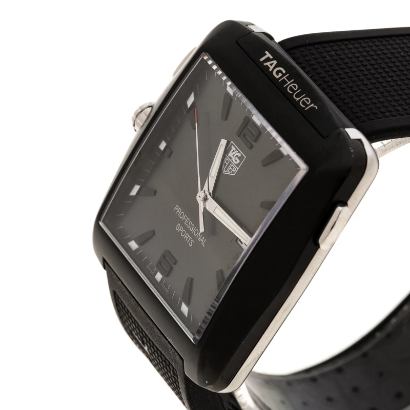 Tag Heuer Grey Stainless Steel Professional Golf WAE1113 Men's Wristwatch 36 Mm For Men 2 Tag Heuer Grey Stainless Steel Professional Golf WAE1113 Men's Wristwatch 36 Mm For Men - Image 2