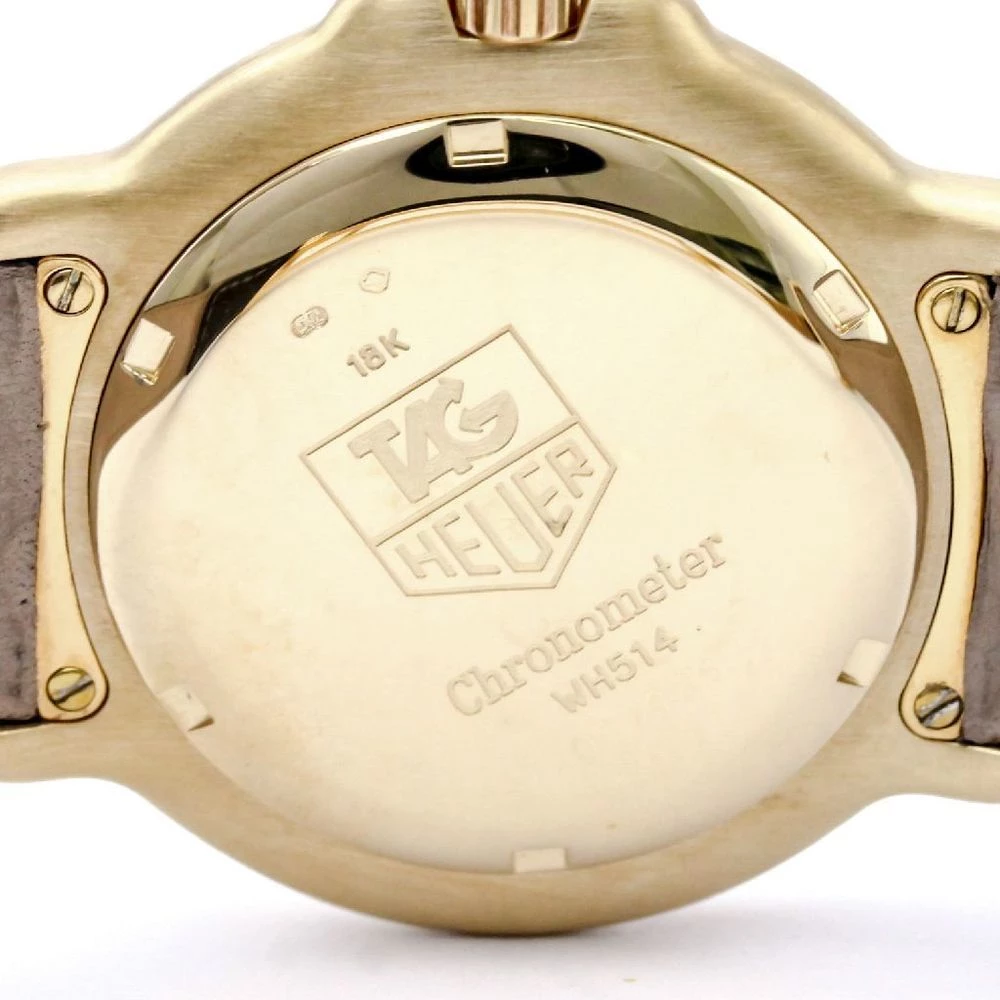 Tag Heuer White 18K Yellow Gold 6000 Series Men's Wristwatch 38MM For Men 4 Tag Heuer White 18K Yellow Gold 6000 Series Men's Wristwatch 38MM For Men - Image 4