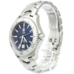 Tag Heuer Blue Stainless Steel Link Men's Wristwatch 42MM For Men