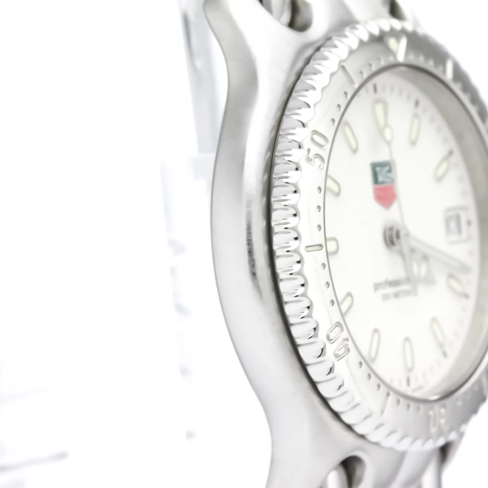 Tag Heuer White Stainless Steel S/EL Professional Men's Wristwatch 34MM For Men 5 Tag Heuer White Stainless Steel S/EL Professional Men's Wristwatch 34MM For Men - Image 5