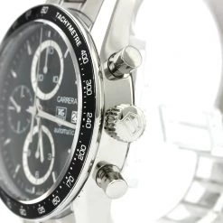 Tag Heuer Black Stainless Steel Carrera Men's Wristwatch 41MM For Men -Tag Heuer Sales Shop luxury men tag heuer used watches p165660 008