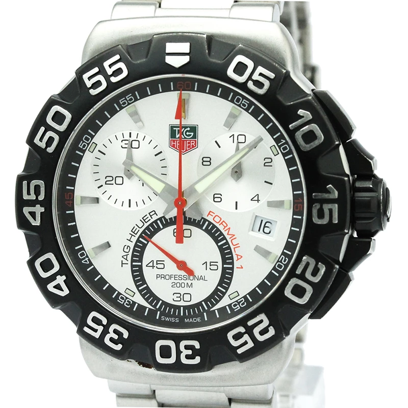 Tag Heuer Silver Stainless Steel Formula 1 Men's Wristwatch 40MM For Men 2 Tag Heuer Silver Stainless Steel Formula 1 Men's Wristwatch 40MM For Men - Image 2