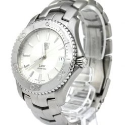 Tag Heuer Silver Stainless Steel Link Men's Wristwatch 39MM For Men