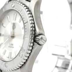 Tag Heuer Silver Stainless Steel Link Men's Wristwatch 39MM For Men -Tag Heuer Sales Shop luxury men tag heuer used watches p165678 008