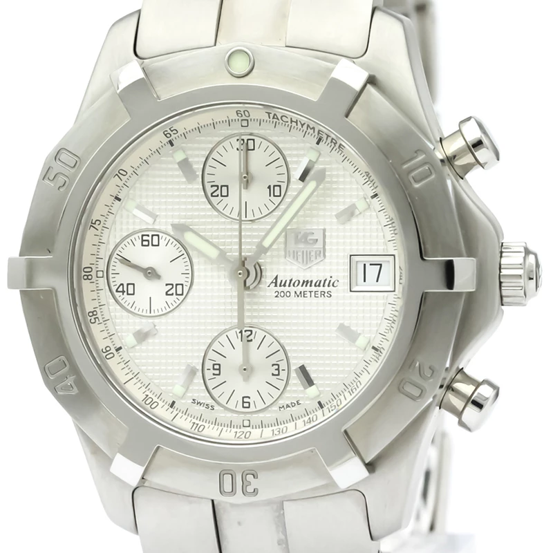 Tag Heuer Silver Stainless Steel 2000 Exclusive Men's Wristwatch 41MM For Men 2 Tag Heuer Silver Stainless Steel 2000 Exclusive Men's Wristwatch 41MM For Men - Image 2
