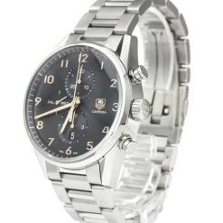 Tag Heuer Black Stainless Steel Carrera Calibre 1887 Men's Wristwatch 43MM For Men